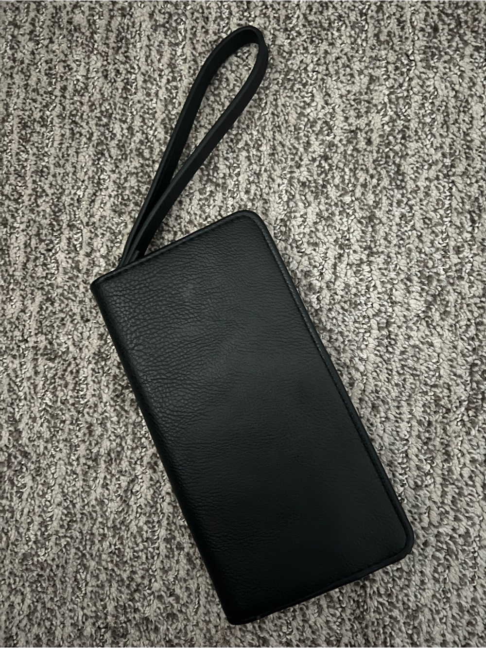 Target Black Leather Wristlet Travel Wallet
